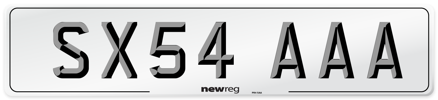 SX54 AAA Number Plate from New Reg